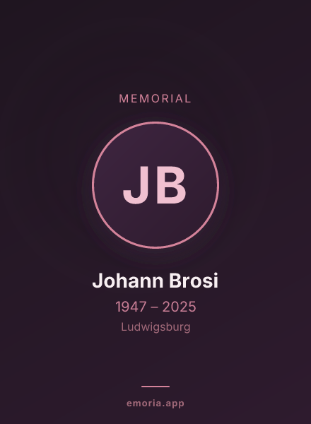 Memorial portrait of Johann Brosi