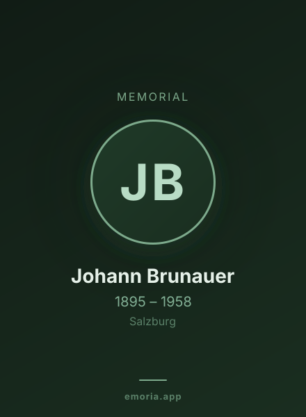Memorial portrait of Johann Brunauer