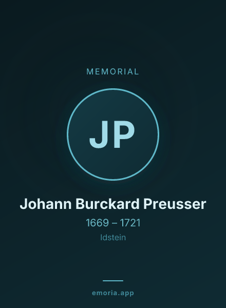 Memorial portrait of Johann Burckard Preusser