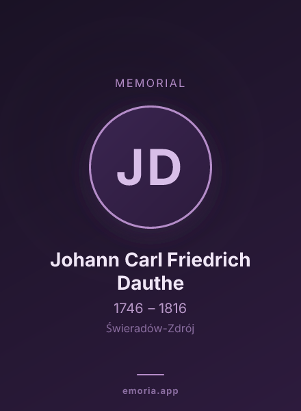 Memorial portrait of Johann Carl Friedrich Dauthe