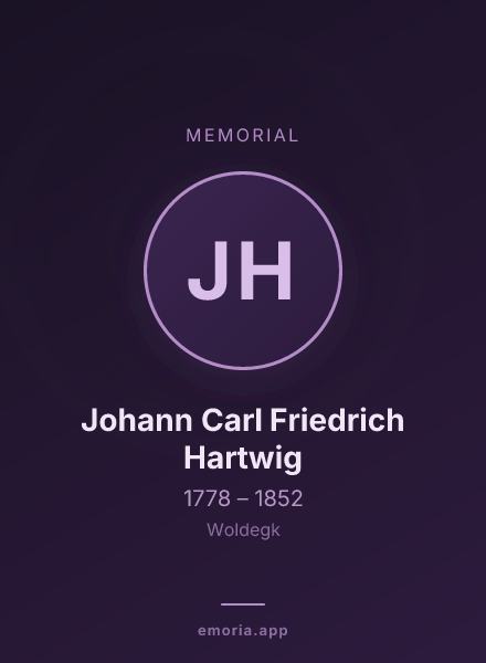 Memorial portrait of Johann Carl Friedrich Hartwig