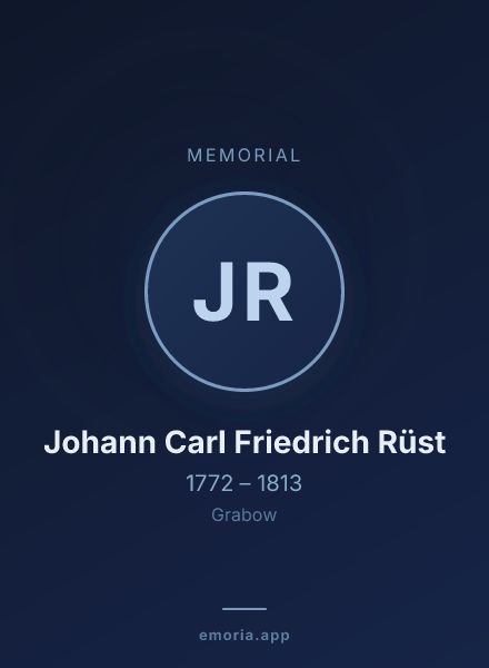Memorial portrait of Johann Carl Friedrich Rüst