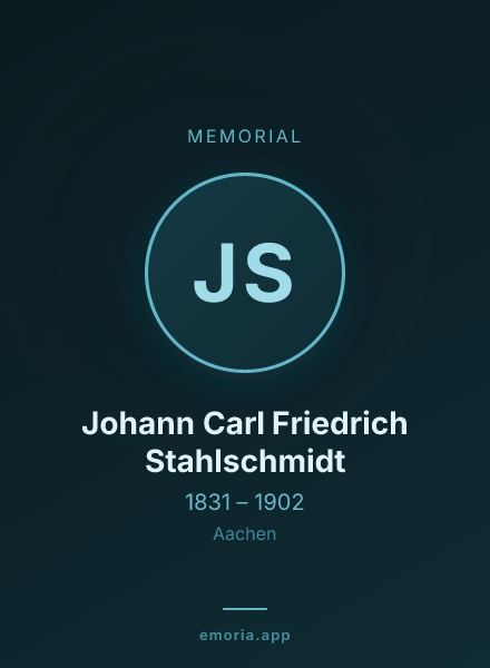 Memorial portrait of Johann Carl Friedrich Stahlschmidt