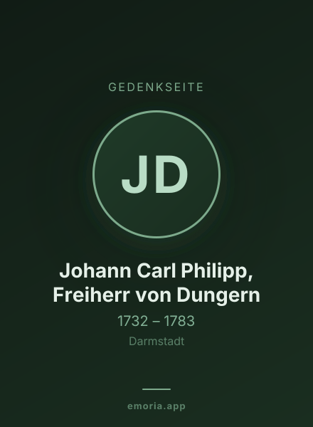 Gedenkportrait von Johann Carl Philipp, Freiherr von Dungern