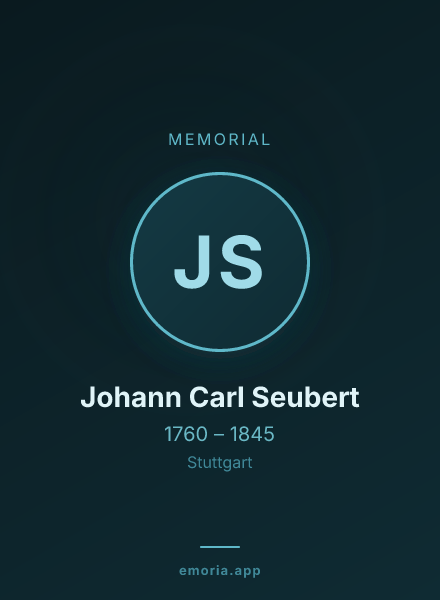 Memorial portrait of Johann Carl Seubert