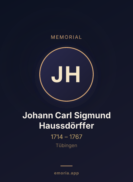 Memorial portrait of Johann Carl Sigmund Haussdörffer