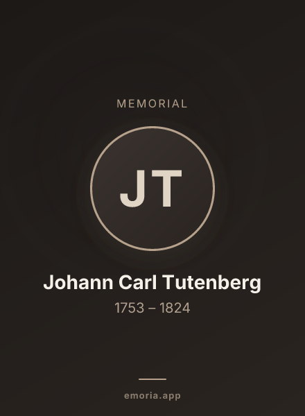 Memorial portrait of Johann Carl Tutenberg