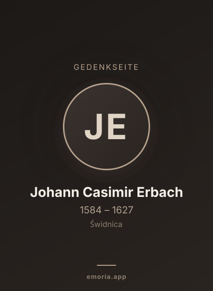 Gedenkportrait von Johann Casimir Erbach