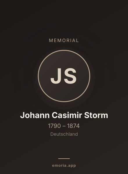 Memorial portrait of Johann Casimir Storm