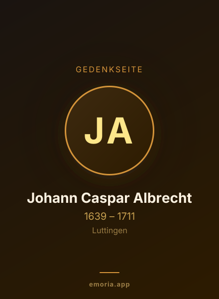 Gedenkportrait von Johann Caspar Albrecht