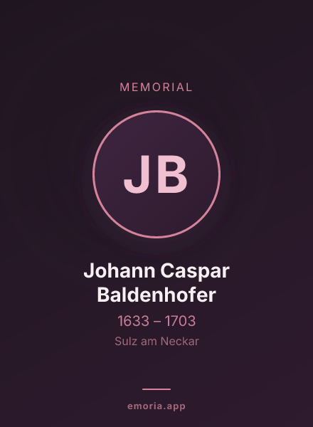Memorial portrait of Johann Caspar Baldenhofer