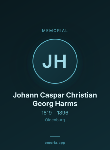 Memorial portrait of Johann Caspar Christian Georg Harms