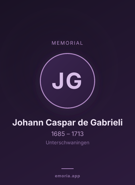 Memorial portrait of Johann Caspar de Gabrieli
