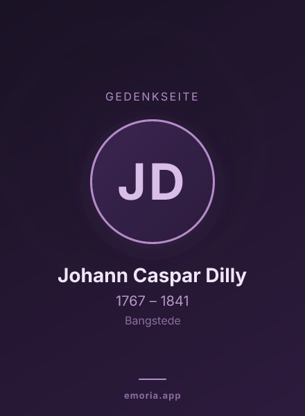 Gedenkportrait von Johann Caspar Dilly