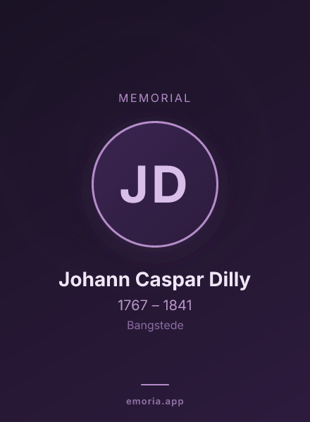 Memorial portrait of Johann Caspar Dilly