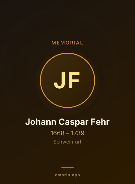 Memorial portrait of Johann Caspar Fehr