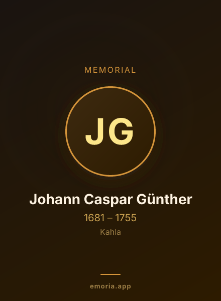 Memorial portrait of Johann Caspar Günther