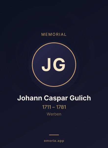 Memorial portrait of Johann Caspar Gulich