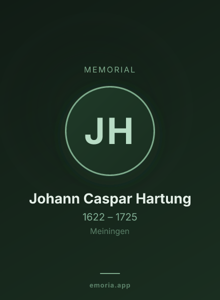 Memorial portrait of Johann Caspar Hartung
