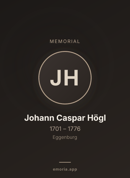 Memorial portrait of Johann Caspar Högl