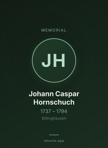 Memorial portrait of Johann Caspar Hornschuch