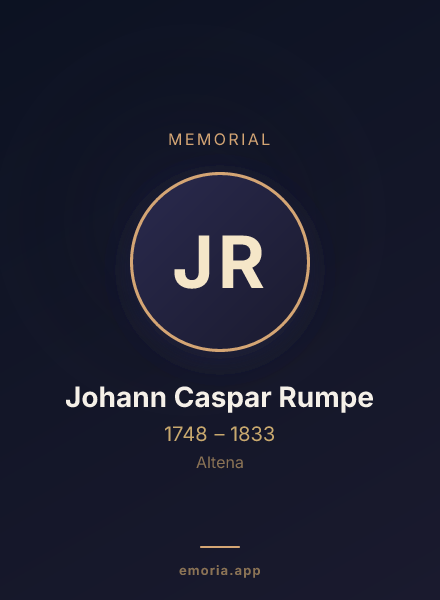 Memorial portrait of Johann Caspar Rumpe