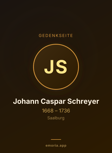 Gedenkportrait von Johann Caspar Schreyer