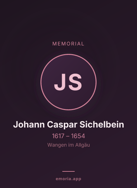 Memorial portrait of Johann Caspar Sichelbein