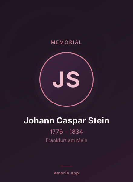 Memorial portrait of Johann Caspar Stein