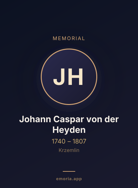 Memorial portrait of Johann Caspar von der Heyden