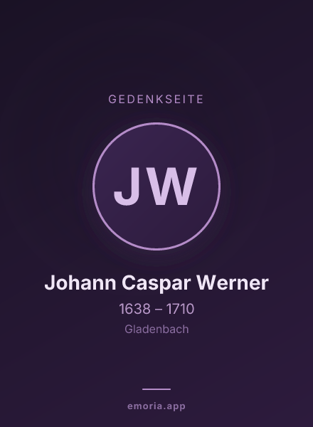 Gedenkportrait von Johann Caspar Werner