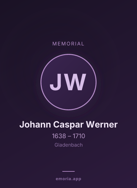 Memorial portrait of Johann Caspar Werner