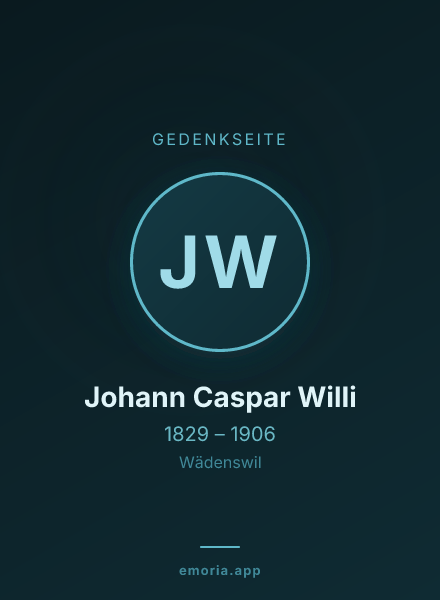 Gedenkportrait von Johann Caspar Willi