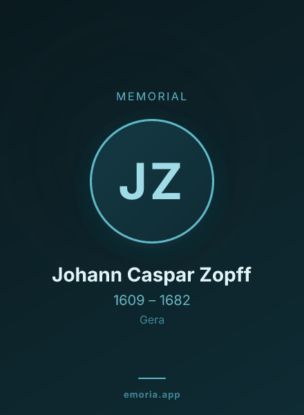 Memorial portrait of Johann Caspar Zopff