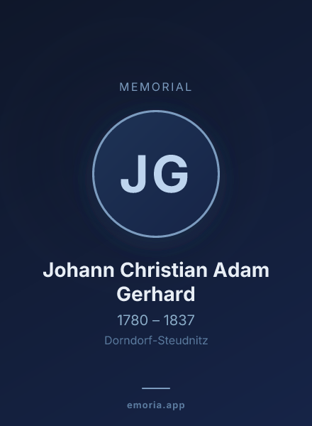 Memorial portrait of Johann Christian Adam Gerhard