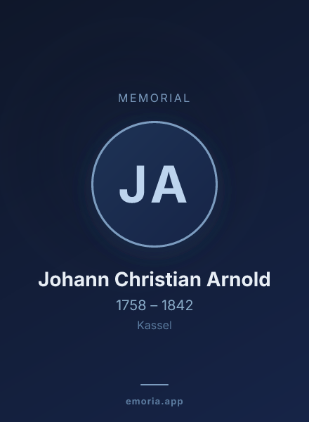 Memorial portrait of Johann Christian Arnold