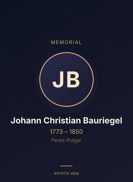 Memorial portrait of Johann Christian Bauriegel