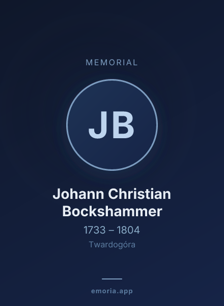 Memorial portrait of Johann Christian Bockshammer