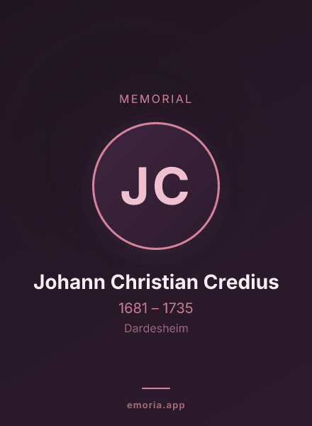 Memorial portrait of Johann Christian Credius