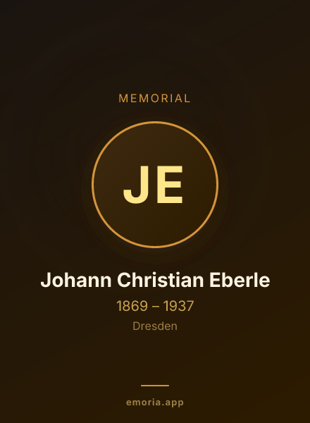 Memorial portrait of Johann Christian Eberle