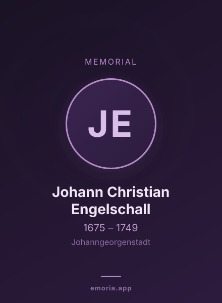 Memorial portrait of Johann Christian Engelschall