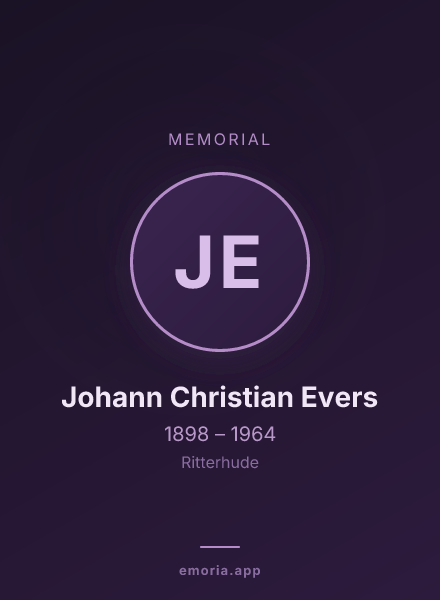 Memorial portrait of Johann Christian Evers
