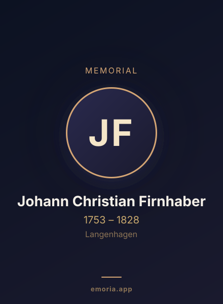 Memorial portrait of Johann Christian Firnhaber