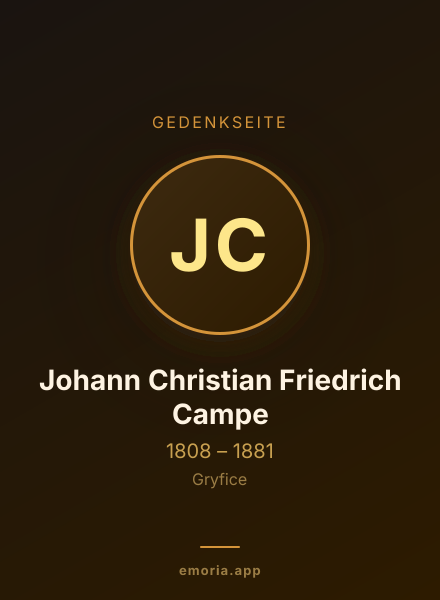 Gedenkportrait von Johann Christian Friedrich Campe