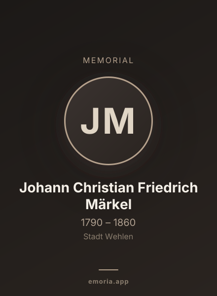 Memorial portrait of Johann Christian Friedrich Märkel