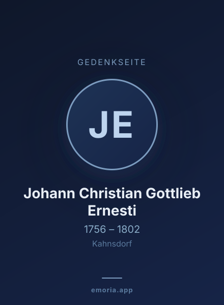 Gedenkportrait von Johann Christian Gottlieb Ernesti