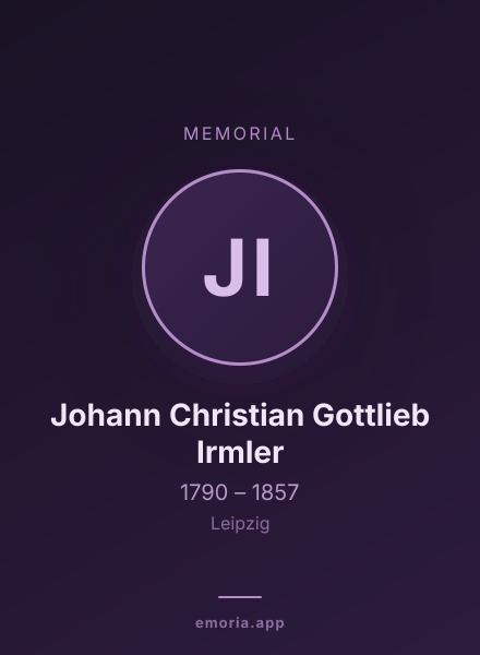 Memorial portrait of Johann Christian Gottlieb Irmler