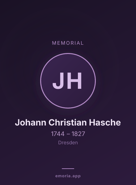 Memorial portrait of Johann Christian Hasche