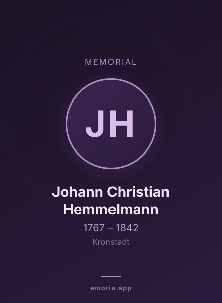 Memorial portrait of Johann Christian Hemmelmann