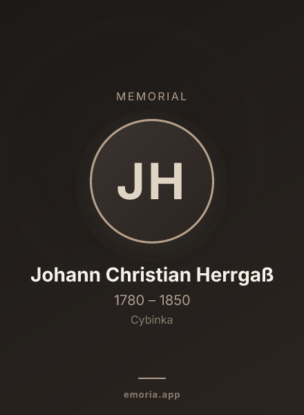 Memorial portrait of Johann Christian Herrgaß